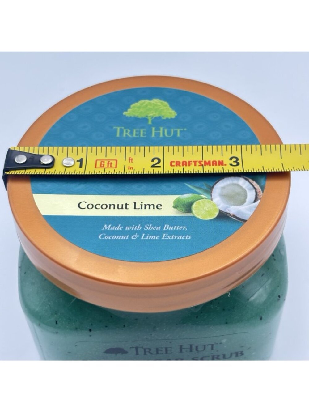 Tree Hut Coconut Lime Shea Sugar Exfoliating Hydrating Body Scrub 18 oz Green - Picture 9 of 11